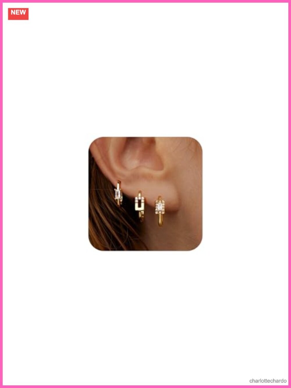 14K Gold Plated Chunky Hoop Earrings Hypoallergenic Earring Set for Sensitive